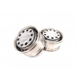 Stainless Steel Volvo Front Wide Wheels for Tamiya 1/14 Truck