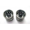Semi Truck Alum. Rear Wheels Silver (pair)