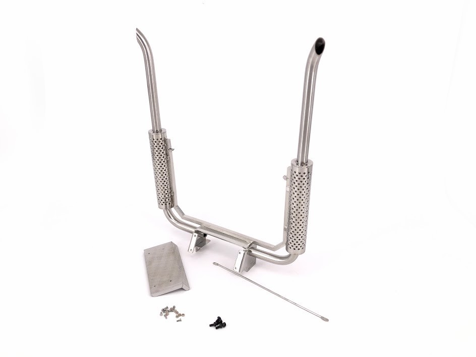 Stainless Steel Exhaust Pipe Kit Ver.2 for Tamiya 1/14 Truck - Rigidrc Shop
