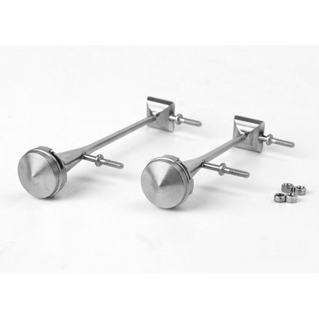 Stainless Steel Air Horns Set V.4 for Tamiya 1/14 Mercedes-Benz Actros 1851 / 3363 / Arocs 3363