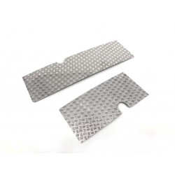 Side Tanks Stainless Steel Top Plate Set Tears Checker for Tamiya 1/14 Volvo FH16 Globetrotter 750