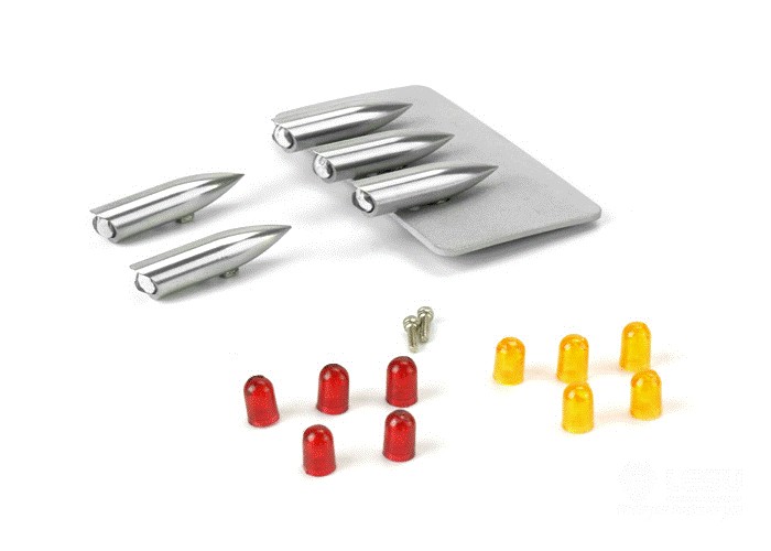 Reality Alum. CNC Roof Light Housing Set Ver.A for Tamiya 1/14 King