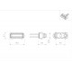 Rectangular Shape Boundary Orange Colour LED Lights Set (3V)