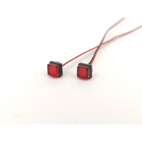 Square Shape Boundary Red Colour SMD Lights Set (3V)