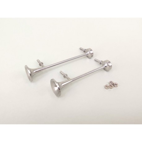 Stainless Steel Air Horns Set V.5 for Tamiya 1/14 Mercedes-Benz Actros 1851 / 3363 / Arocs 3363