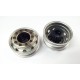 Semi Truck Alum. Front Wheels Silver w/chrome cover (pair)2