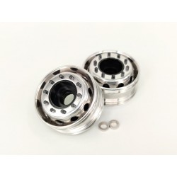 Stainless Steel Front Wheels w/offset spacer for Tamiya 1/14 Truck