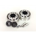 Stainless Steel Front Wheels w/Scania Wheel Cap for Tamiya 1/14 Truck