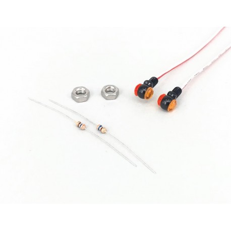 Red/Orange Boundary SMD Lights Set 3mm Screw (3V)