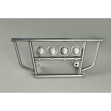 Stainless Steel Animal Guard w/Spotlight for Tamiya 1/14 Volvo FH16 Globetrotter 750