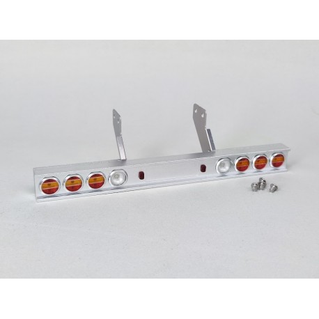 Reality Alum. CNC Round Light Rear Bumper for Tamiya 1/14 40-Foot Contailer Semi-Trailer