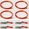 40mm x 5mm Ratchet Straps w/Wire Hooks Orange Colour 4pcs