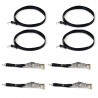 40mm x 5mm Ratchet Straps w/Wire Hooks Black Colour 4pcs