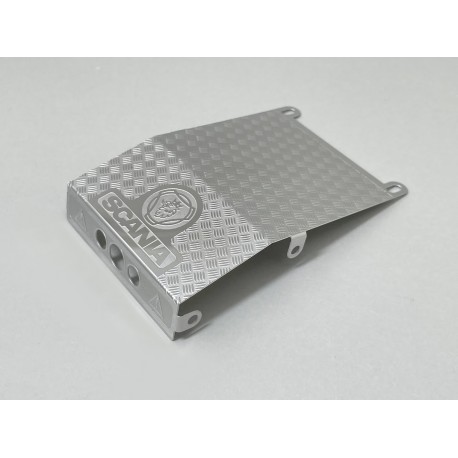 Stainless Steel Rear Plate for Tamiya 1/14 Scania 770 S 8×4/4