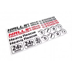 Halls Truck Rescue Decal Set for Tamiya 1/14 Volvo FH16 Globetrotter 750 8×4 Tow Truck