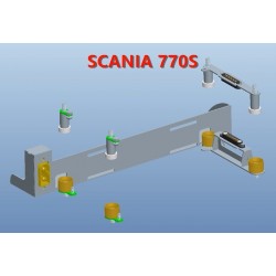 Magnetic Cabin Roof Holder w/Battery Holder & Wire Connecter for Tamiya 1/14 Scania 770 S 6x4 / 8x4/4