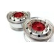 Reality Truck Alum. Wide Wheels w/red center/chrome nut (pair)